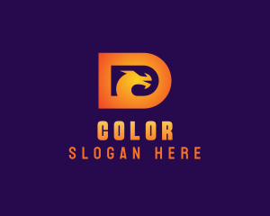 Dragon Gamer Letter D  Logo