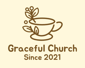 Tree Branch - Branch Leaf Coffee Cup logo design
