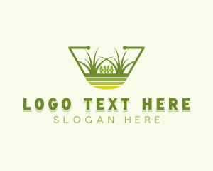 Gardening - Lawn Fence Landscaping logo design