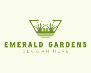 Lawn Fence Landscaping  logo design