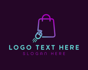 Online Marketplace - Online Shopping Bag logo design