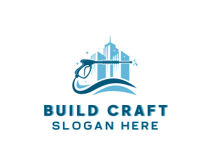 Power Wash Building logo design