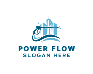 Power Wash Building logo design