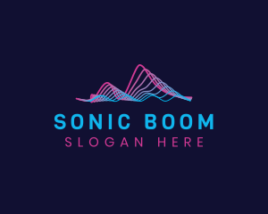 Music Sonic Sound Wave  logo design