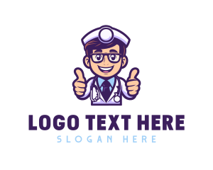 Surgeon - Pharmacist Doctor Cartoon logo design
