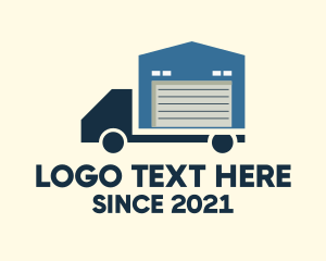 Storage - House Garage Truck logo design