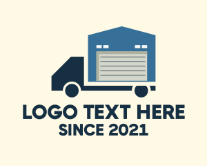 Automotive - House Garage Truck logo design