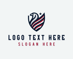 Stars And Stripes - Patriot Eagle Shield logo design