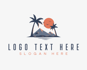 Beach Tropical Island Logo