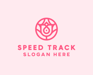 Pink Flower Bloom Logo