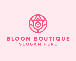 Bloom - Pink Flower Bloom logo design