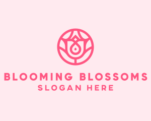 Blooming - Pink Flower Bloom logo design