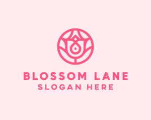 Pink Flower Wellness logo design