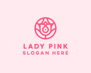 Pink Flower Wellness logo design