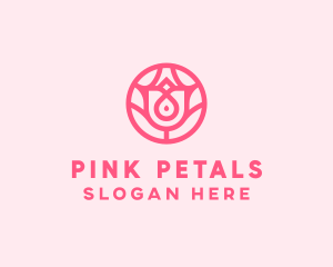 Pink Flower Wellness logo design