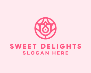 Pink Flower Wellness logo design