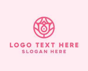 Pink Flower Bloom Logo