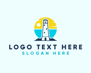 Seaside - Seaside Lighthouse Tower logo design