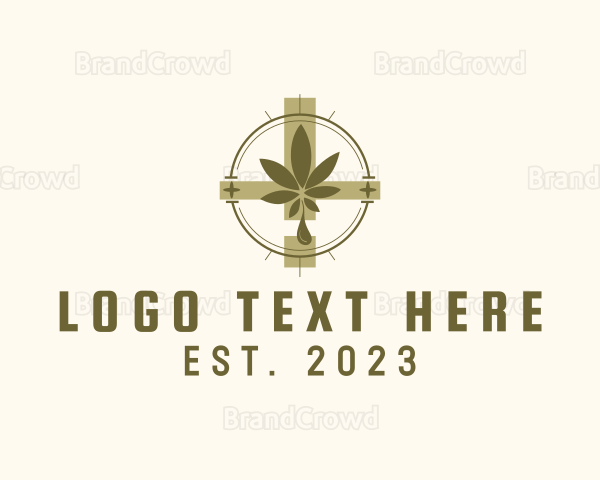 Herbal Cannabis Cross Logo