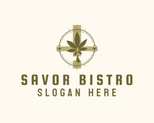 Herbal Cannabis Cross Logo