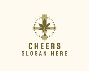 Herbal Cannabis Cross Logo