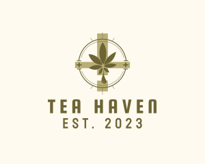 Herbal Cannabis Cross logo design