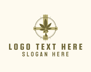 Herbal Cannabis Cross Logo