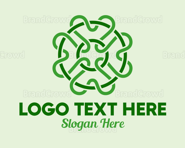 Green Clover Scribble Logo