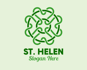 Green Clover Scribble logo design