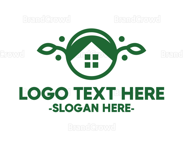 Green Vegan House Logo