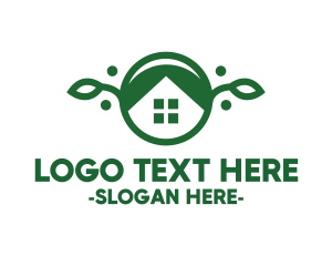 Vegan - Green Vegan House logo design