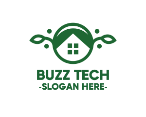 Green Vegan House logo design