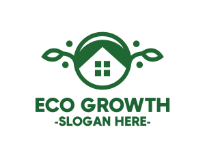 Greenhouse - Green Vegan House logo design