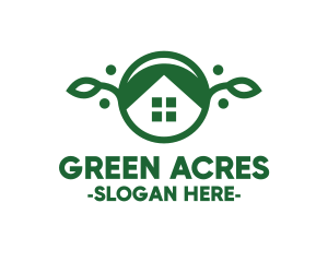 Green Vegan House logo design