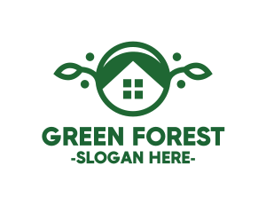 Green Vegan House logo design