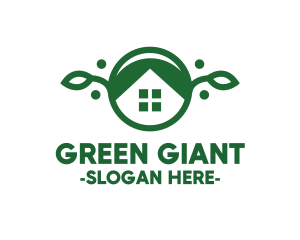 Green Vegan House logo design