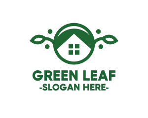 Vegetarian - Green Vegan House logo design