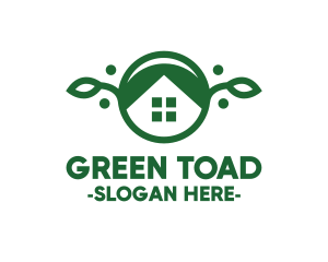 Green Vegan House logo design