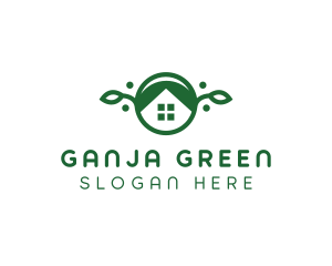 Green Vegan House logo design