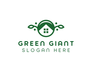 Green Vegan House logo design