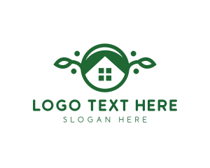 Vegan - Green Vegan Home logo design