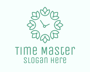 Chronometer - Lotus Clock Time logo design