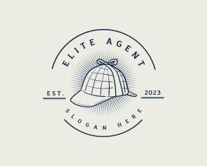 Agent - Detective Agent Hat logo design