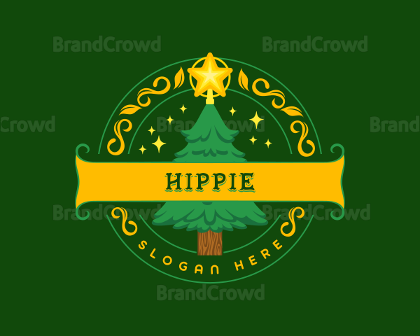 Festive Christmas Tree Logo