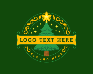 Banner - Festive Christmas Tree logo design