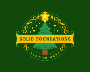 Festive Christmas Tree Logo