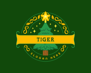 Festive Christmas Tree Logo