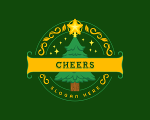 Festive Christmas Tree Logo