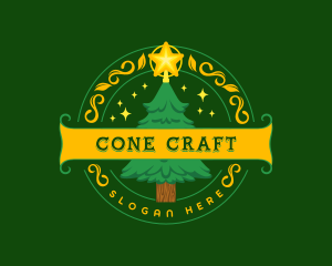 Festive Christmas Holiday logo design