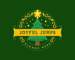 Festive Christmas Holiday logo design